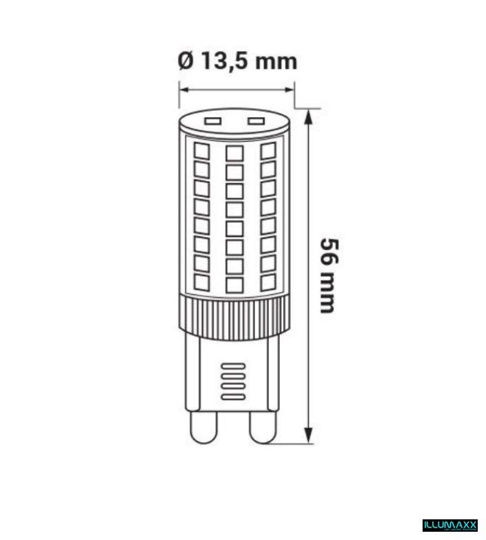 LED žárovka G9 4,8W 230V 630lm, studená bílá 6500K