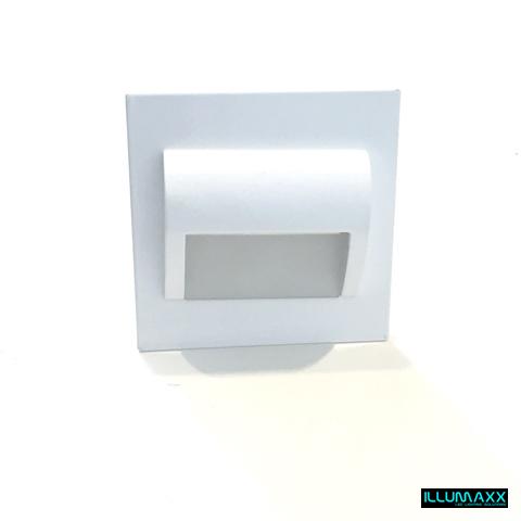 LED vestavné svítidlo schodišťové bílé DECORUS 1,5W/12V 9xSMD3014 denní bílá