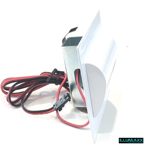 LED vestavné svítidlo schodišťové bílé DECORUS 1,5W/12V 9xSMD3014 denní bílá