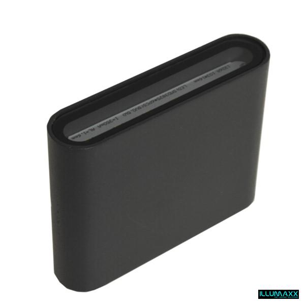 Svítidlo fasádní venkovní nástěnné FLAT 2x3W BLACK /IP54/ denní bílá