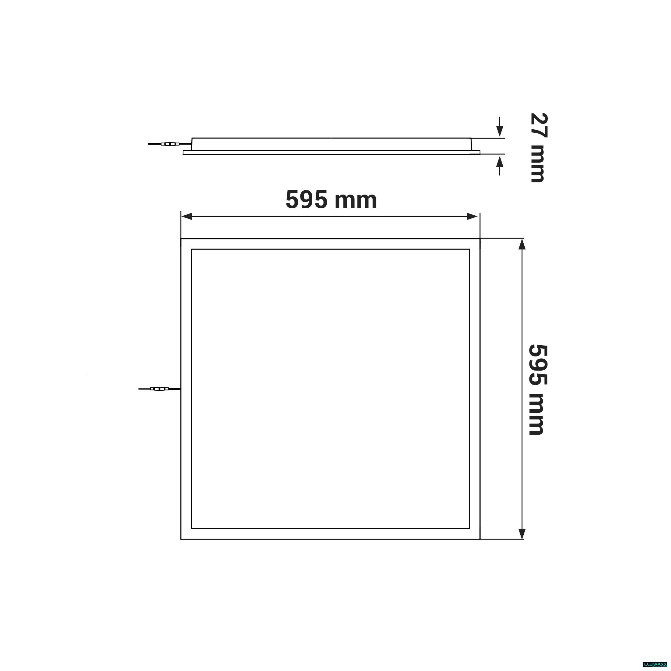 BACKLIT, LED panel 600x1200mm 60W 6600lm 230V IP20 4000K DENNÍ BÍLÁ