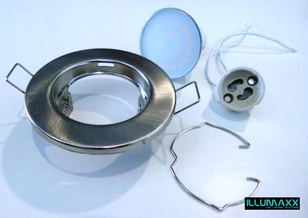 ILLUMAXX LED bodovka výklopná, barva satin, pro montáž pr. 65 mm