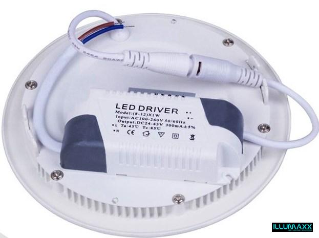 LED panel kruhový vestavný 15W, 1200 lm, 230V, IP20, neutrální bílá