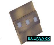 LED nástěnné svítidlo mosaz MODESTO 1,2W/12V 12SMD3014 tteplá bílá