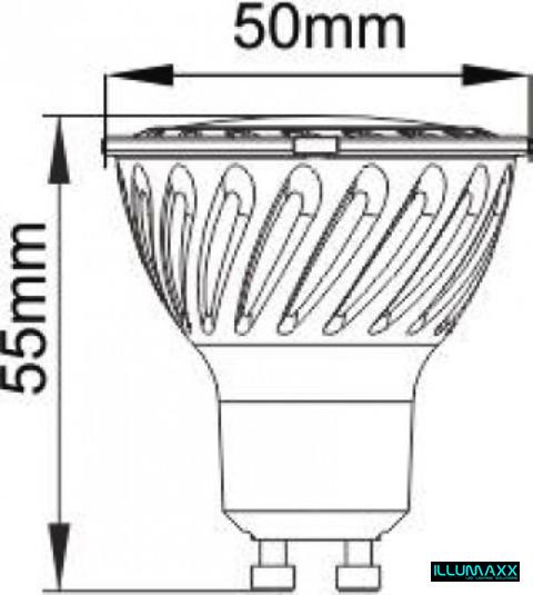 LED bodovka GU10 6,5W 230V 430lm, teplá bílá 3000K