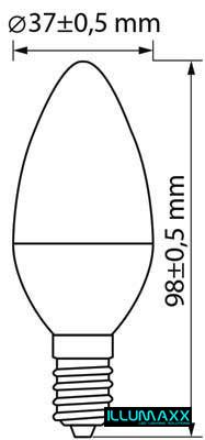 LED žárovka svíčka E14 6W 230V 470lm, teplá bílá 3000K