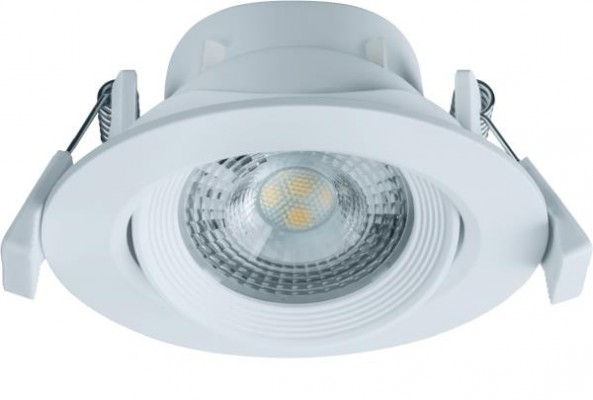 LED SPOT LIGHT výklopné kruhové, 7W, 450lm, barva bílá, teplá bílá 3000K