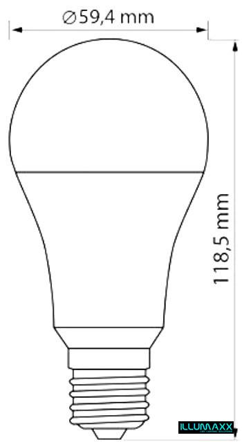 LED žárovka E27 12W 230V 1055lm, teplá bílá 3000K