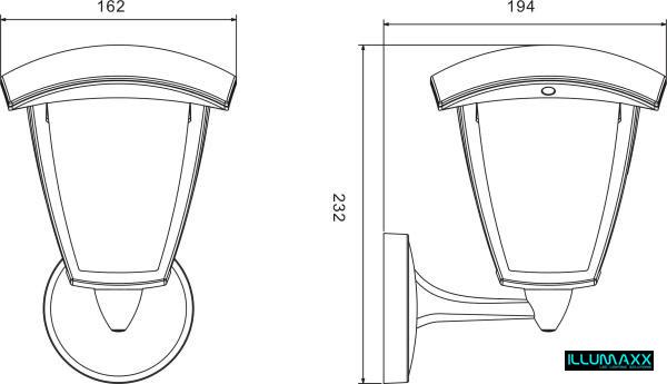 Svítidlo fasádní venkovní nástěnné ZAWE 027 LED /IP54/