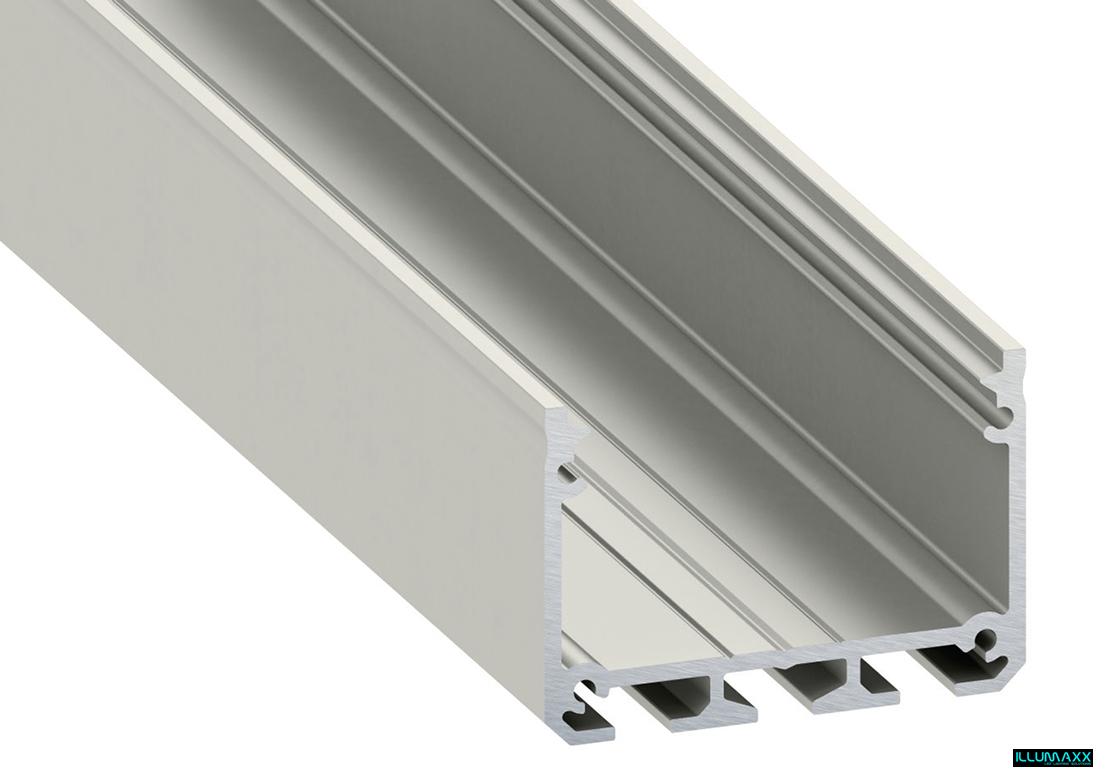 Hliníkový profil pro led pásky 43x30mm stříbrná elox délka 3m PLP16