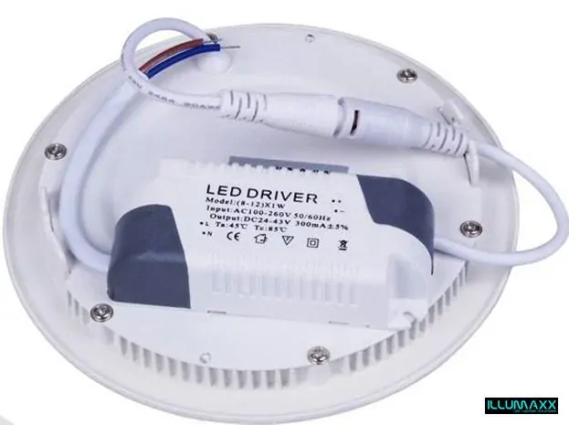 LED panel kruhový vestavný pro výtahové kabiny 12W, 1080 lm, 230V, IP20, teplá bílá 3000K, CRI80+