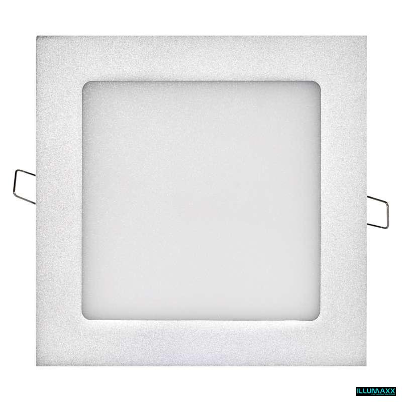 LED panel stříbrný čtvercový vestavný 12W, 1000 lm, 230V, IP20, neutrální bílá