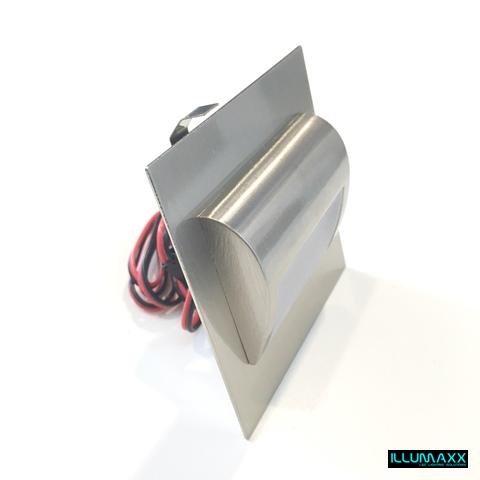 LED vestavné schodišťové svítidlo satin DECORUS 1,5W/12V 9xSMD3014 denní bílá