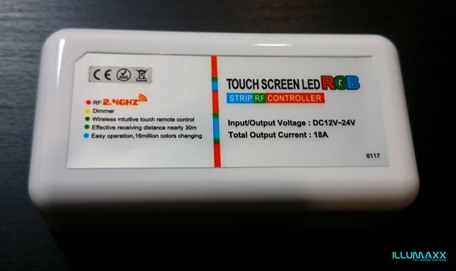 LED RGBW ovladač stmívač 3x6A RF 2,4Ghz