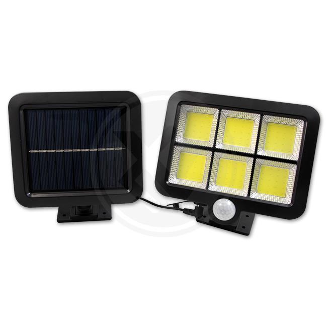 Svítidlo venkovní solární SOLAR COB s externím panelem pohybovým a soumrakovým čidlem