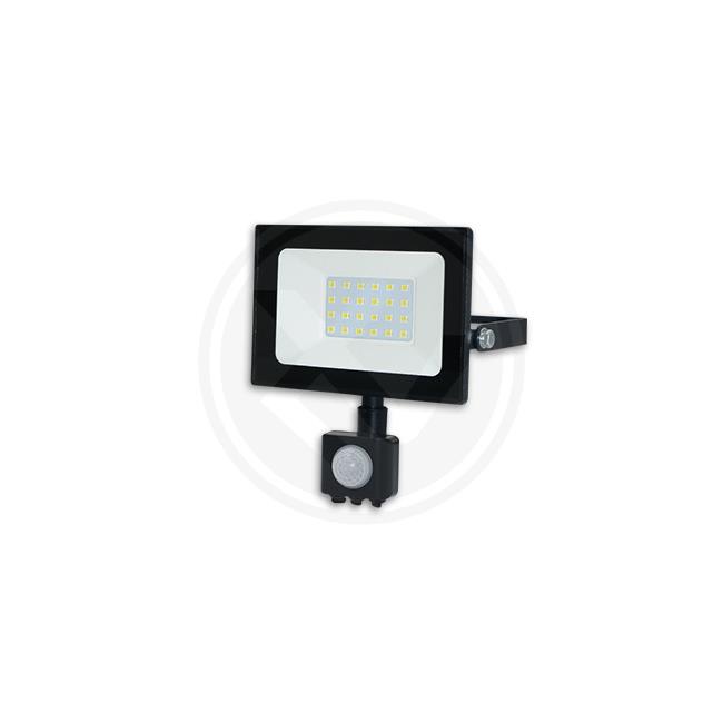 LED reflektor 20W, PIR, denní bílá 4000K ,1600lm, IP65
