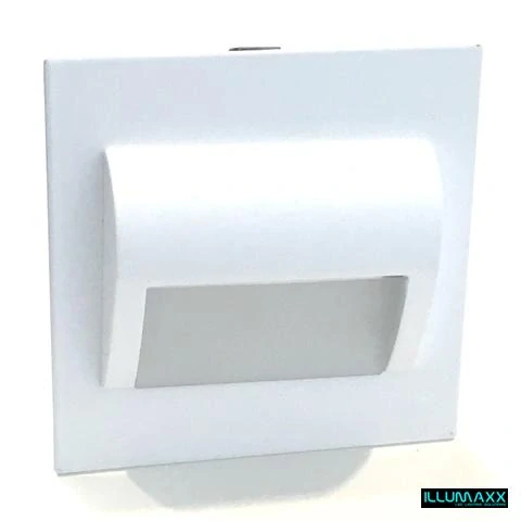 LED vestavné svítidlo schodišťové bílé DECORUS 1,5W/12V 9xSMD3014 denní bílá