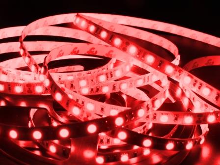 LED pásek 1cm, SMD5050, 60xLED/m,14,4W/m, barva červená, vnitřní IP22