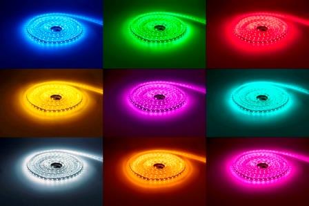 LED pásek 1cm, SMD5050, 60xLED/m,14,4W/m, barva RGB, vnitřní IP22