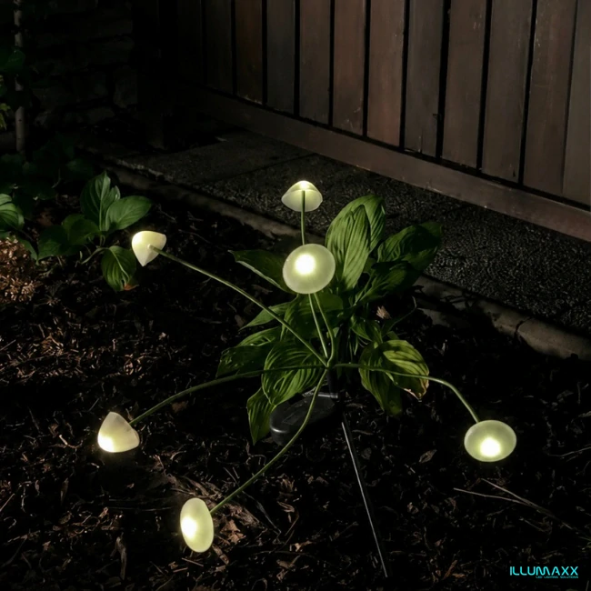 ILLUMAXX Svítidlo venkovní solární SOLAR MUSHROOMS se soumrakovým čidlem, výška 72cm
