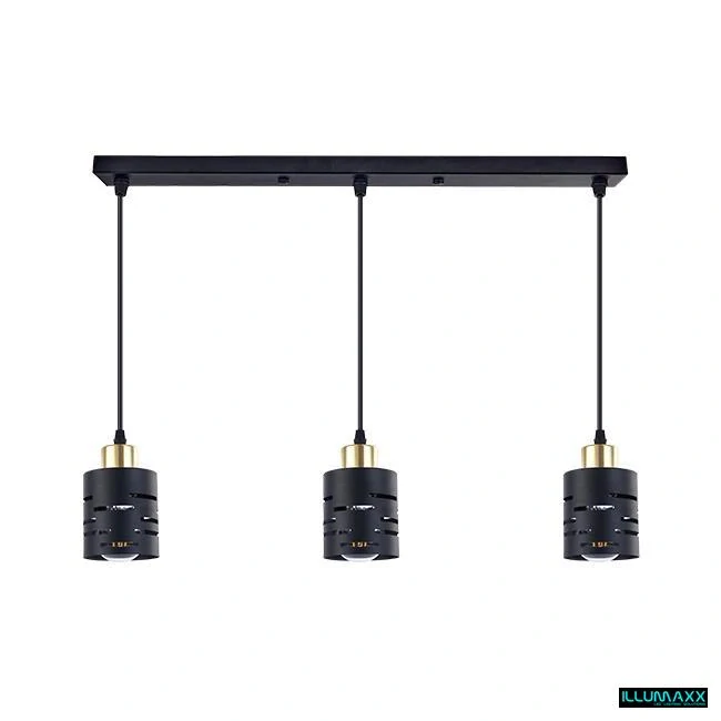 Stropní závěsné svítidlo ELEN 3× E27 50 cm černé