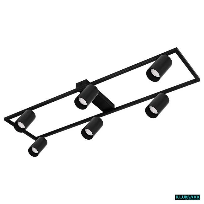 ILLUMAXX LED bodové stropní svítidlo BUMO 6 GU10 černé