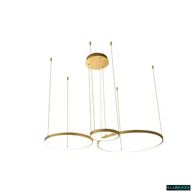 ILLUMAXX LED závěsné svítidlo Hodo 20/40/60 cm 77 W zlaté