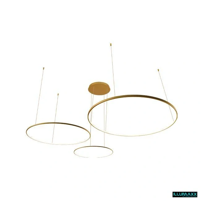 ILLUMAXX LED závěsné svítidlo Hodo 40/60/80 cm 116 W zlaté