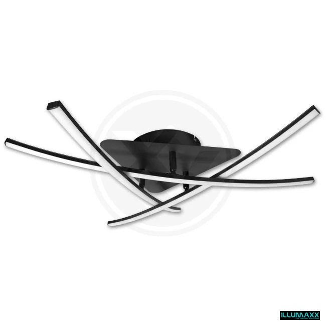 ILLUMAXX LED stropní svítidlo MODENA LORIA 62 cm 29 W 4000 K černý