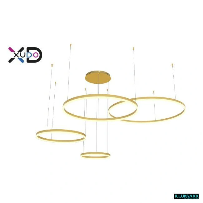 ILLUMAXX LED závěsné svítidlo MUNDO 40/60/80/100 cm 119 W 3CCT zlatý