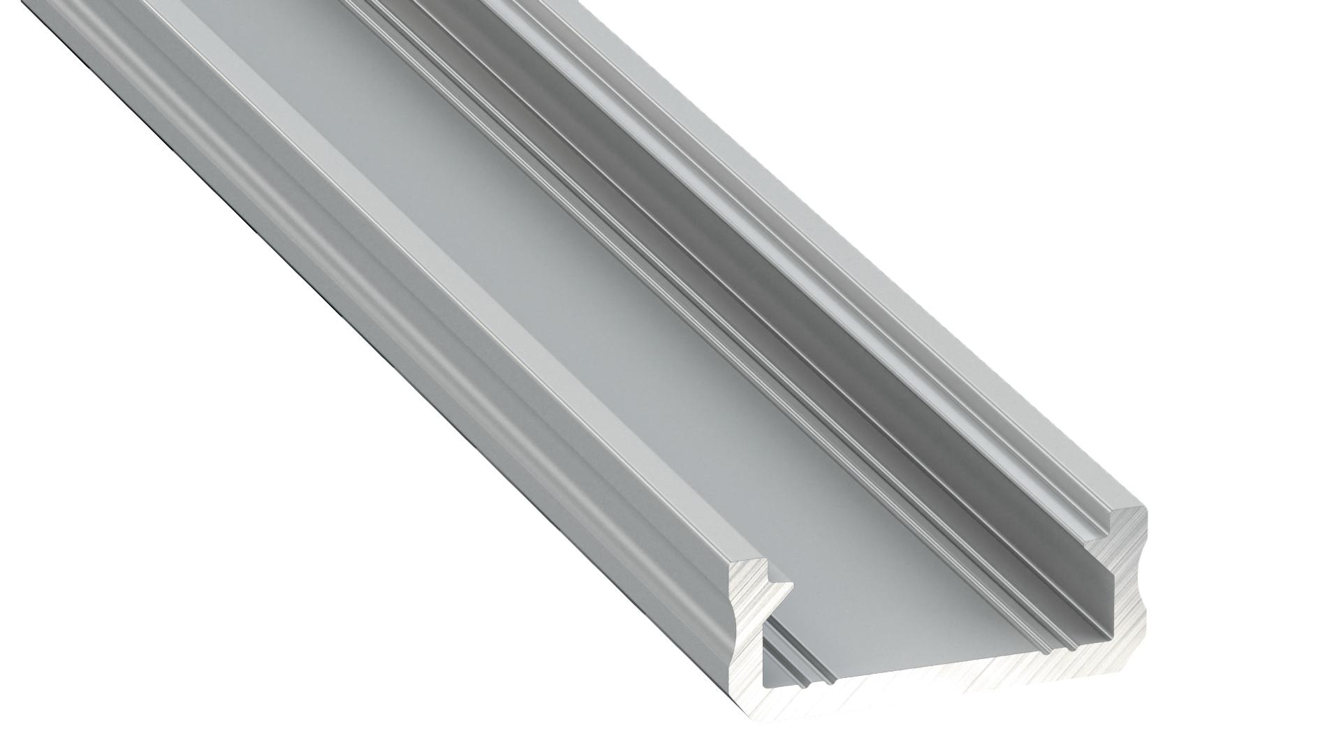 Hliníkový profil pro led pásky 16x6 barva stříbrná elox délka 2m, PLP7
