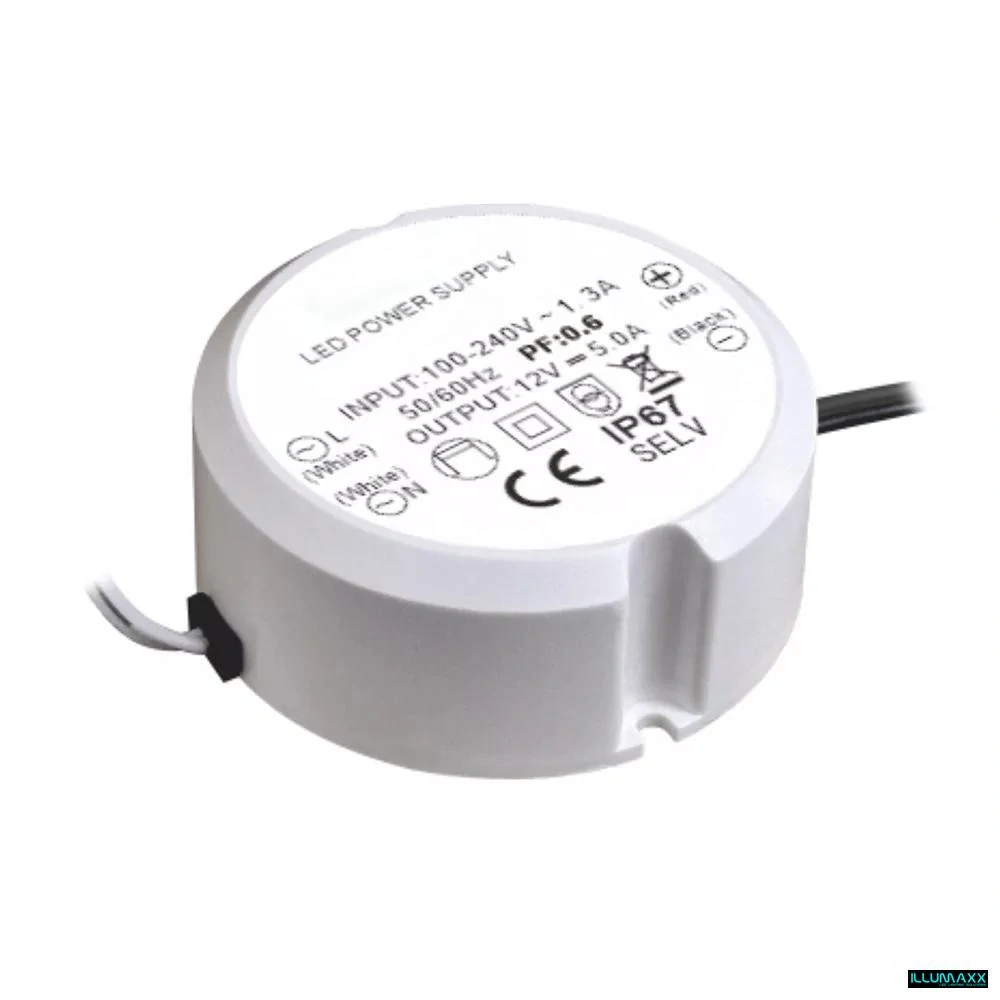 Napájecí zdroj do montážní krabice 60W 5A 12V IP67
