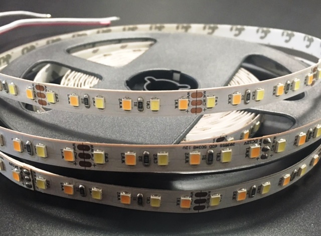 LED pásek 1cm, SMD2835, CCT,120xLED/m, 9,6W/m, vnitřní IP20, 12V