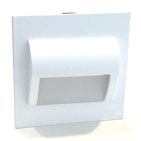 LED vestavné svítidlo schodišťové bílé DECORUS 1,5W/12V 9xSMD3014 teplá bílá