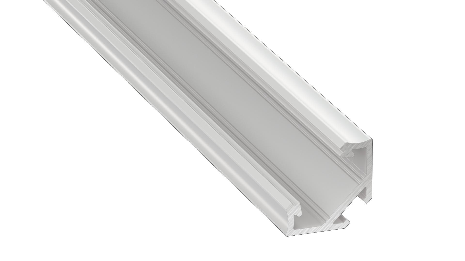 Hliníkový profil pro led pásky 16,6x11,3x23,3 barva bílá lakovaná délka 2m, PLP3