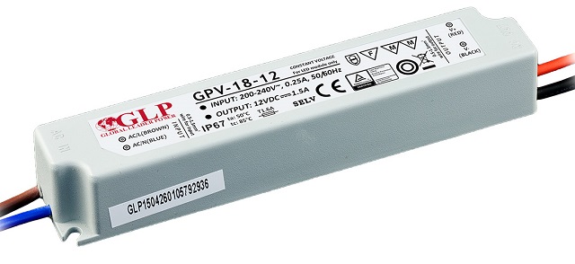 Zdroj GLP GPV-18-12, 12V 1,5A 18W IP67
