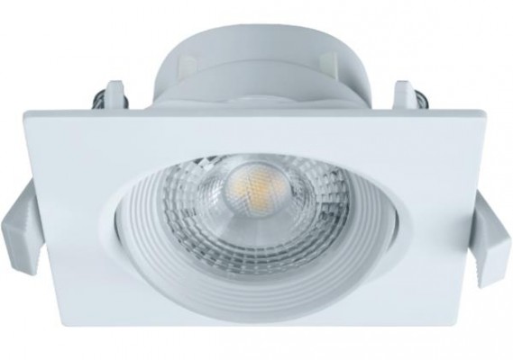 LED SPOT LIGHT výklopné čtvercové, 7W, 450lm, barva bílá, denní bílá 4000K