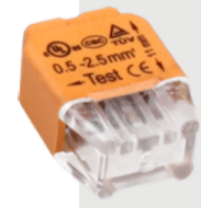 Instalační svorka bezšroubová nástrčná 2273-202, 2x0,5-2,5mm
