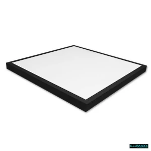 Černý LED panel přisazený čtverec 40W, 4800LM, 230V, IP20, denní bílá 4500K