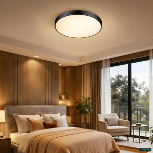 Chytré stropní LED svítidlo NEO SMART 40 cm, 36 W, černé, Wi-Fi, CCT
