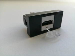 Výklopná elektrická vestavná zásuvka - MODULOVÝ SYSTÉM - modul HDMI černý