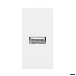 Výklopná elektrická vestavná zásuvka - MODULOVÝ SYSTÉM - modul 1xUSB nabíjecí bílý