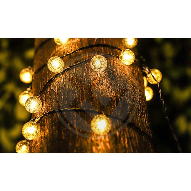 Venkovní solární girlanda SOLAR BULBS 20x LED se soumrakovým čidlem
