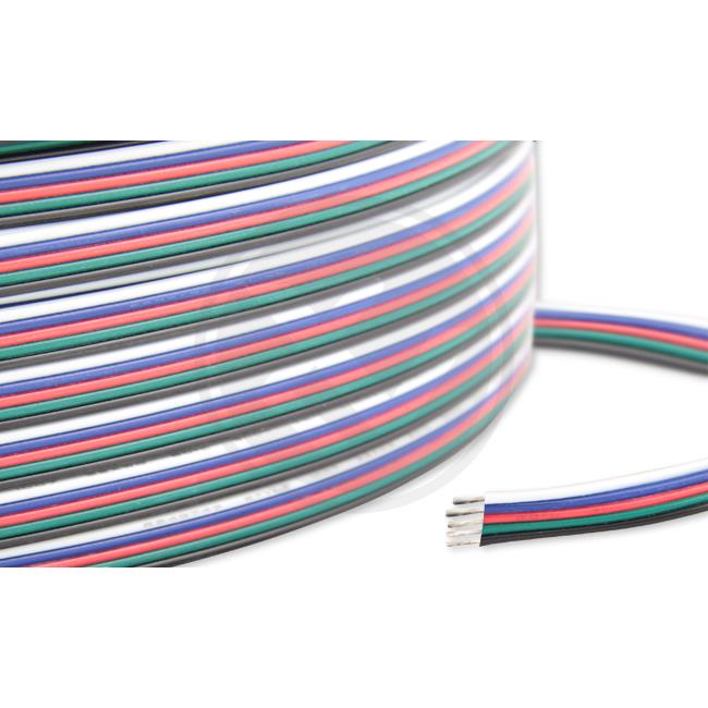 RGBW kabel 5x0,35mm, 1m