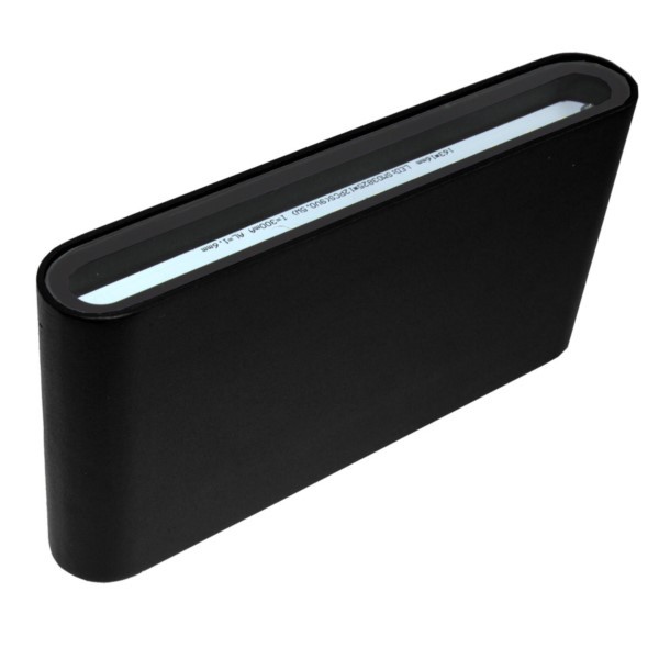 Svítidlo fasádní venkovní nástěnné FLAT 2x6W BLACK /IP54/ denní bílá