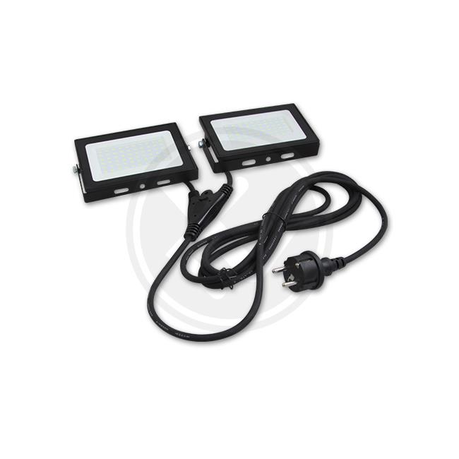 LED pracovní reflektor - stojan - 2x 50W, denní bílá 4000K ,2x 4000lm, IP65