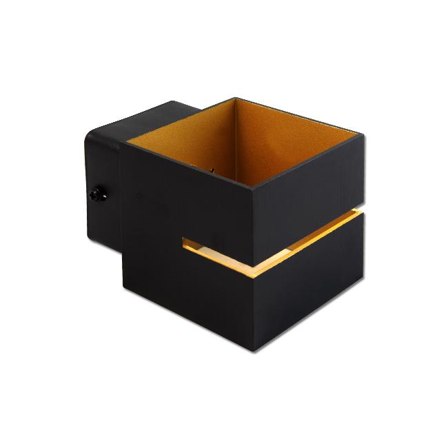 COSTA BLACK-GOLD, nástěnné svítidlo do interiéru, na žárovku G9, černo/zlaté provedení 