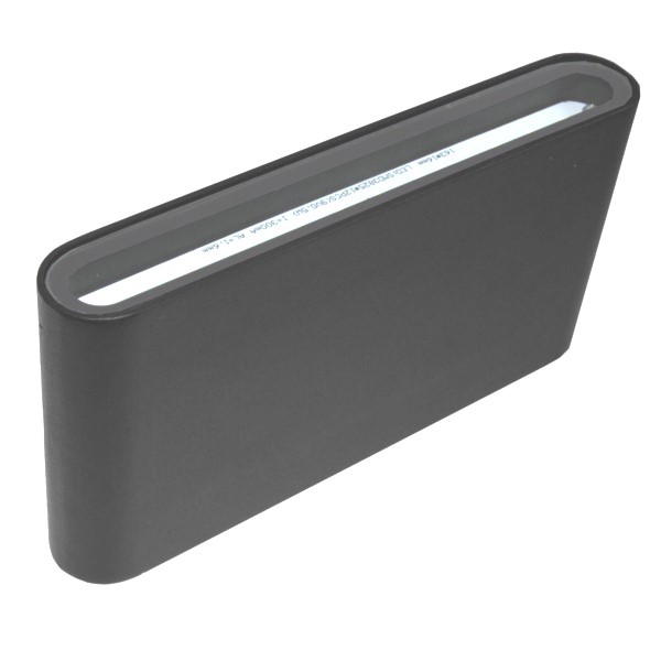 Svítidlo fasádní venkovní nástěnné FLAT 2x6W ANTRACIT /IP54/ teplá bílá