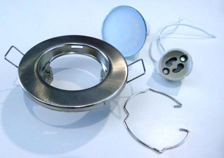 ILLUMAXX LED bodovka pevná, barva satin, pro montáž pr. 55 mm