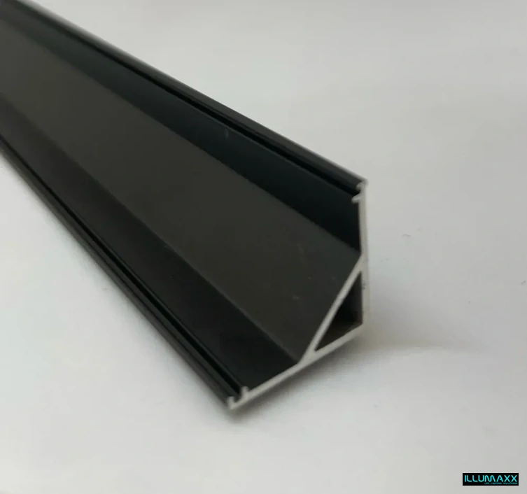 Hlíníkový profil CORNER 16 pro LED pásky černý elox 2m